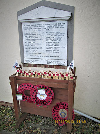 2018 Remembrance Service at Debden, Essex