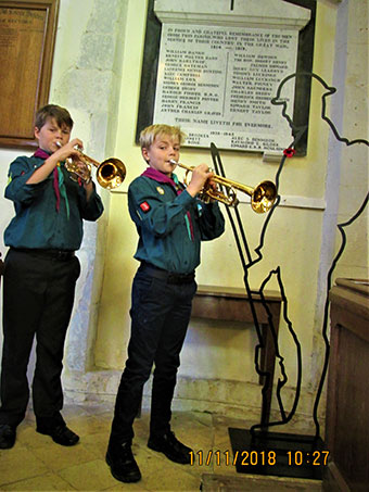 2018 Remembrance Service at Debden, Essex